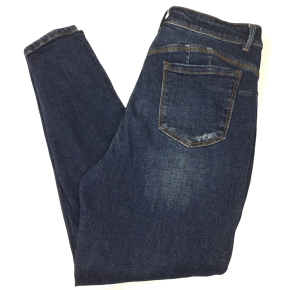 Wax Jean Butt I Love You Distressed Ripped Skinny Stretch Jeans Blue Juniors 11 - Picture 2 of 10